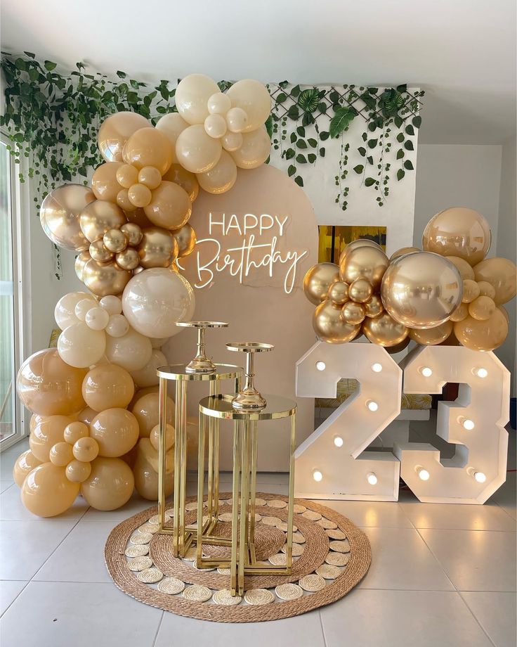 Birthday Balloon For Women Garland Kit Arch And Gold For Party Decoration Neutral Brown Boho Ivory White Sand Gold