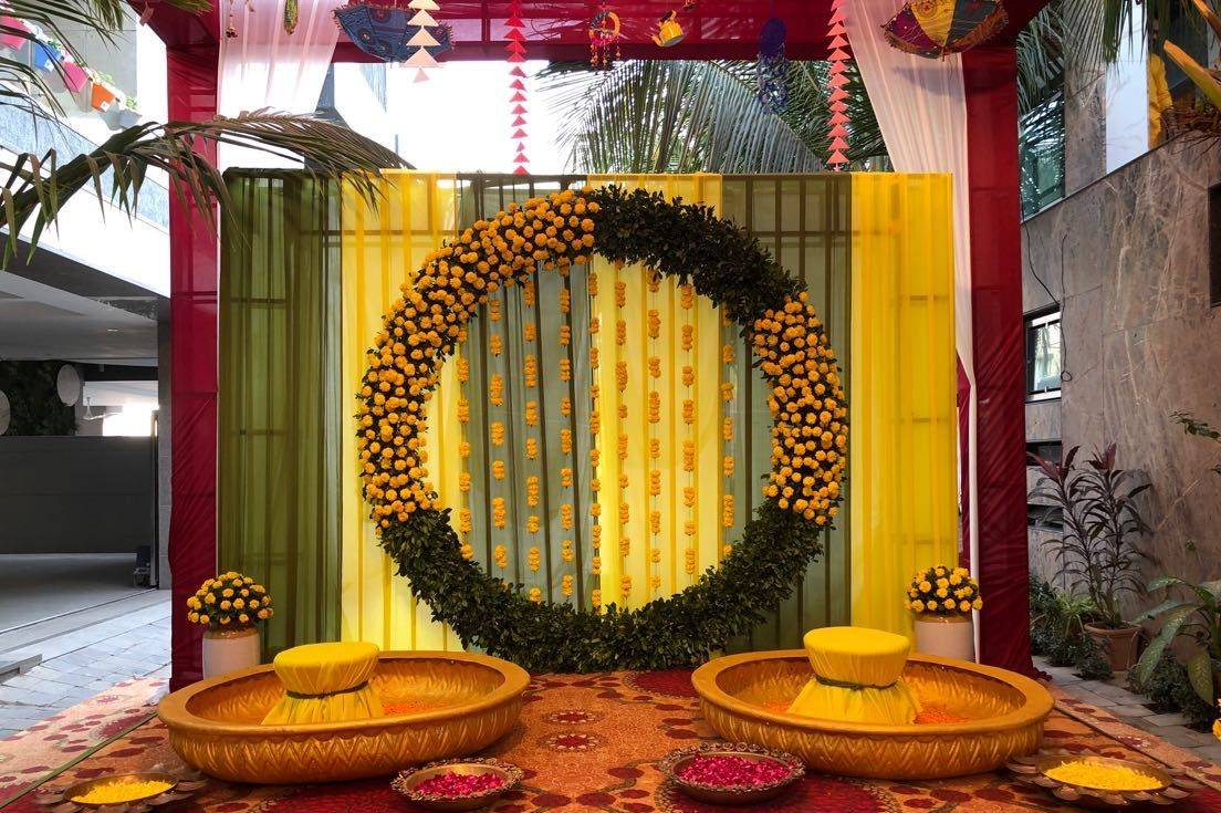 wedding planners skylight event management haldi decor 6_15_430232 166808165248182 1